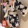 Double-child plus size japanese kimono lingerie with bow & floral print – seductive east asian dance-inspired outfit