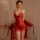 Elegant lace sheer babydoll set for women featuring sexy transparent camisole and matching panty ensemble, perfect for intima...