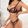 Sexy european-style leopard print lingerie set with lace bodysuit and matching thong, designed for bold passion and allure.