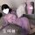 Feimu purple lace cheongsam lingerie - sheer seductive pure-delight erotic set, revealing chest design