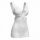 White lace bodycon dress with satin twist front and floral detailing, perfect for seductive nightclub or lingerie looks.