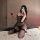 Feiniao moon gazer sexy lingerie set featuring sheer mesh lace slip dress with black stockings, perfect for seductive sleepwe...
