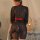 Fish joy seductive lingerie set - japanese-inspired black kimono sleepwear, no-remove pure-desire outfit with floral patterns...