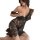 Sexy sheer lace sleep dress with plunging neckline, perfect for intimate moments. no-remove design, ideal nightwear.