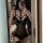 Glossy pu leather bondage outfit - queen dominatrix catwoman style fetish bodysuit with decorative chains