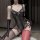 Sexy lace bodysuit with european-style design, featuring sheer cut-outs and bondage elements, perfect for women seeking bold ...