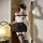 Golden night seductive cosplay lingerie - elegant police officer costume with pure-yet-sensual appeal, featuring a stylish un...