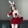 Golden night sexy christmas bunny girl costume - seductive lingerie set with bow & wings