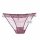 Sexy sheer lace bikini panties featuring fluffy pom-poms, low-rise design, delicate mesh fabric.
