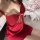 Red silk sleep dress with lace details and built-in pads, perfect for deep v design, ideal for women seeking pure temptation.