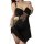 A woman models the guiyun new year silk sleep dress, featuring a deep v design and lace details, perfect for intimate wear.