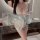Japanese-inspired sexy yami-kawaii kimono robe sleep dress featuring floral chiffon lace-up design, perfect for women seeking...