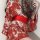 Japanese-inspired sheer kimono sleep set featuring floral patterns, sensual lace trimmings, and matching bralette panty set f...