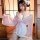 Japanese kawaii bunny kimono robe featuring sexy lace sleepwear with bow and floral print, perfect for private wear.