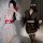 Two women wearing japanese kimono-style halloween lingerie, featuring deep v-necklines and retro designs, perfect for curvy w...