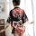 Japanese kimono style lingerie set - seductive & playful role play outfit, one-piece costume for adults featuring vibrant flo...