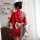 Japanese kimono style lingerie set - sexy & playful role play outfit for women, cute traditional-inspired erotic wear