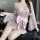 Japanese kimono-style lingerie set - sheer open robe, floral embroidered bra & panty, butterfly-themed seductive outfit