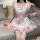 Japanese maid costume dress featuring sweet cat girl design, kawaii lolita style anime outfit for women with ruffled sleeves ...