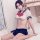 Sexy jk uniform role play lingerie set featuring a pleated mini skirt and sailor-style top with a red bow, perfect for adult ...