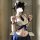 Woman modeling kouni sexy lace bodysuit with skirt, a cute jk-style sleepwear set featuring removable bra and ultra-short ski...