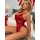 Sexy red lace bodysuit with sheer backless design and open-crotch cami set, perfect for womens sleepwear. ideal for wholesale...