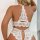 Sexy lace halter neck bodysuit with sheer open-crotch design, perfect for womens sleepwear.
