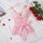 Pink lace sheer bodysuit for women, featuring delicate floral embroidery and a satin bow, styled with red roses on a white be...