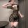 Elegant black lace design with intricate patterns, offering a silky fit. includes a stylish uniform-style uniform and removab...