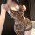 Sexy leopard print lace lingerie set for women, featuring matching sleepwear and intimate outfit with elegant lace details.