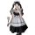 Linglinting sexy lace japanese maid costume featuring a cute apron with adjustable ties and sheer cut-outs, perfect for cospl...