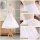 Adjustable no-bone crinoline petticoat with crystal mesh half-skirt for everyday elegance and volume