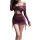 Feiniao moon gazer sexy sheer long sleeve bodycon dress - seductive lingerie outfit for women in purple