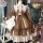 Japanese cosplay maid dress set featuring cute lolita design with long sleeves, ruffles, lace details, and a bow, perfect for...