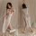 Sexy lace temptation long dress - hot side-slit bodycon costume sleepwear for women, featuring intricate lace design and eleg...