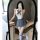 Woman in mirror wearing love-ruru jk uniform set: white bodysuit with bow, gray pleated skirt, striped socks — seductive scho...