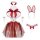 Mannyan new year lingerie set featuring lace halter bodysuit with red ribbon accents, bunny ears headband, and matching acces...