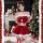 Sexy velvet off-shoulder christmas reindeer costume outfit by mannyan, perfect for festive celebrations with playful design a...