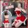 Sexy reindeer costume lingerie for christmas, featuring a festive red and white design with antlers, perfect for holiday cele...