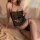 Elegant black mannyqing sexy costume lingerie set featuring retro cheongsam bodysuit with cut-out details and halter tie desi...