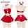 Sexy plush sleep dress and costume outfit from manyan new year, featuring festive red design with white fur trim and playful ...