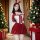 Sexy mimoo christmas bunny costume with festive red dress and bunny ears, perfect for new year party outfits and cosplay perf...