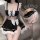 Mingjun sexy role play lingerie set - sheer backless maid costume for women, featuring lace and mesh design, perfect for inti...