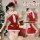 Sexy santa claus-themed dress with reindeer ears, perfect for festive role play outfits.