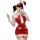 Sexy bunny-themed dress with red and white colors, perfect for role play outfits or new year celebrations.