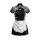 Sexy lace cheongsam nightwear set with split hem design, perfect for club or bedroom outfits.