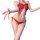 Woman modeling red butterfly lingerie set with adjustable ties, featuring a sexy bikini top and matching bottom.