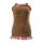 Sexy plaid lace and bow bear-themed backless maid sleep dress for women, featuring plush texture and playful design.