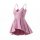 Shiny pink lace slip dress with flared hem, perfect for clubwear or modest sleepwear.