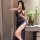 Nightsiyese lace cami dress - seductive pure-yu sleepwear, side-slit sexy lingerie set for women, elegant lace design, perfec...